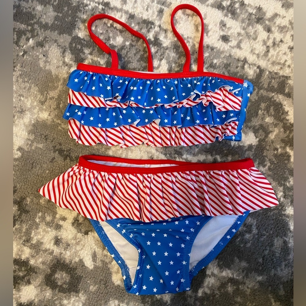 Two piece bikini NWT Size 2T American flag